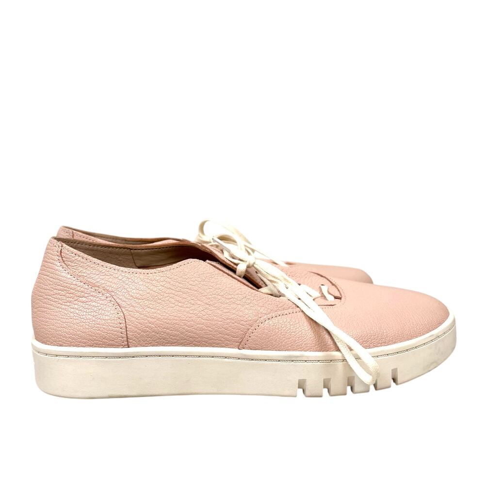 Vionic Callie Pink Leather Platform Sneakers Womens 8.5 Lace Up Casual